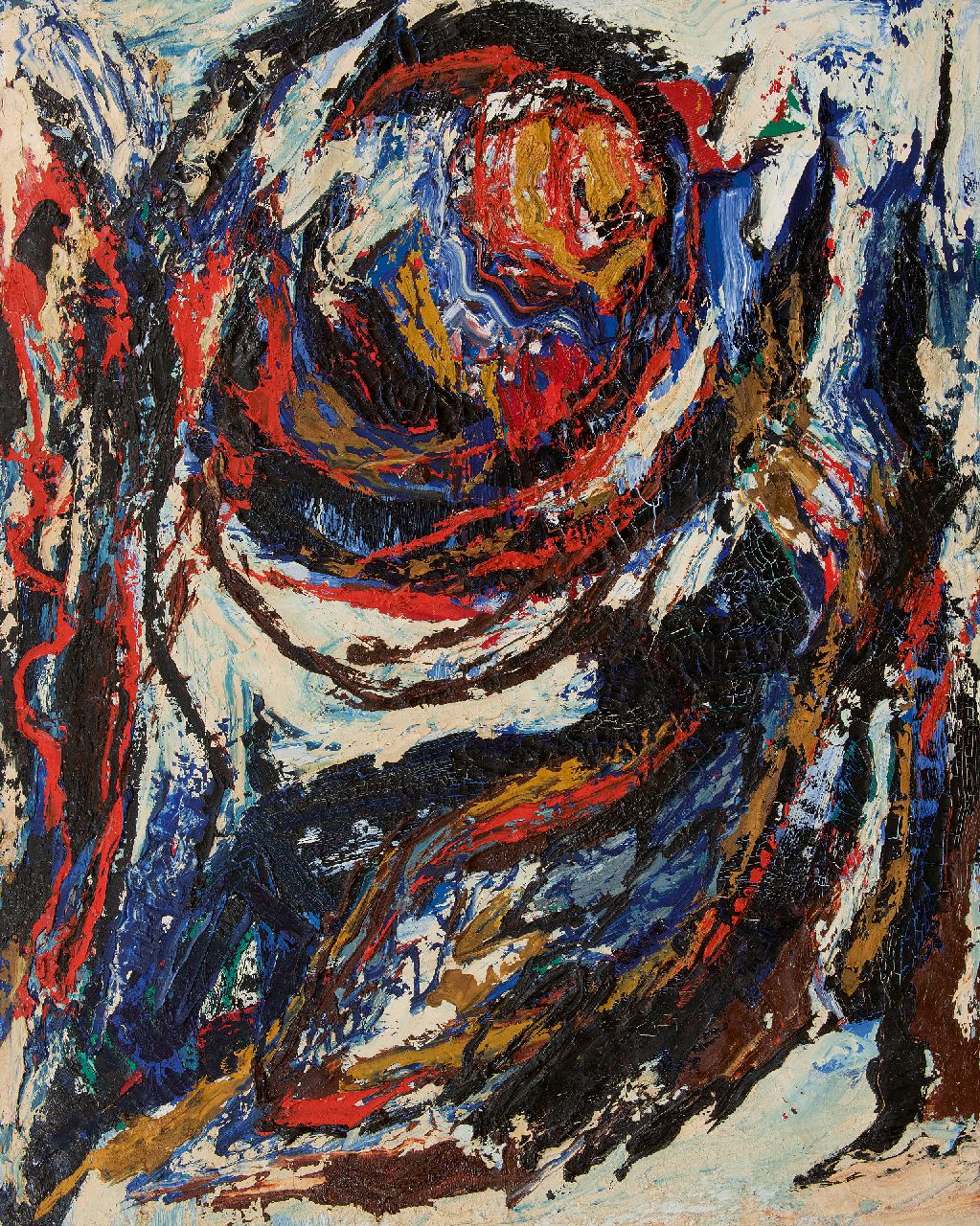 Hunziker F.  | Frieda Hunziker | Schilderijen te koop aangeboden | Draaikolk, olieverf op doek 125,2 x 100,4 cm, gesigneerd op spieraam (tweemaal) en te dateren 1963