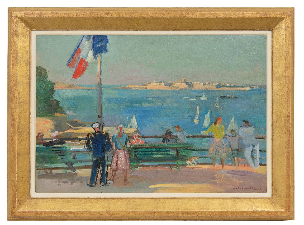 Planson A.  | André Planson | Schilderijen te koop aangeboden | Op de boulevard, olieverf op doek 49,6 x 72,5 cm, gesigneerd rechtsonder en gedateerd '46