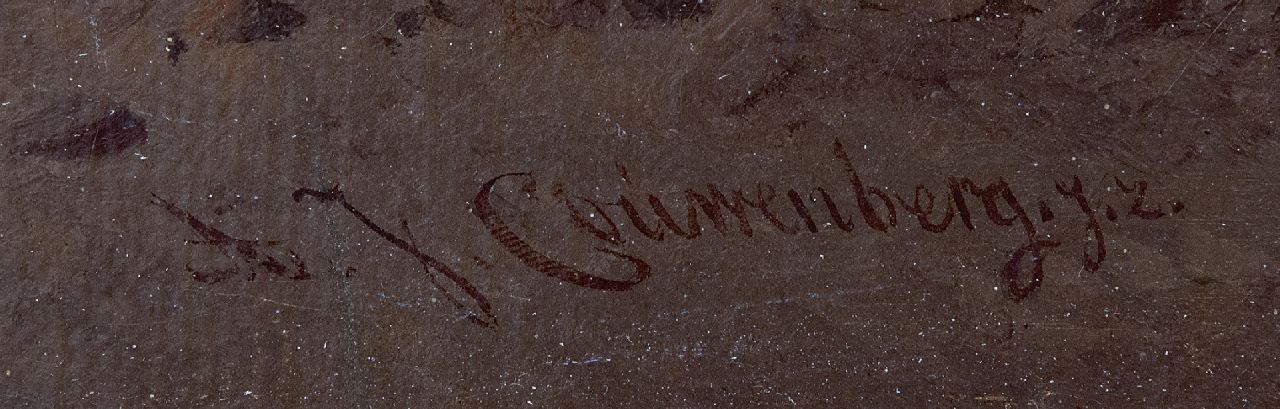 Abraham Johannes Couwenberg signaturen Panoramisch strandgezicht bij Scheveningen