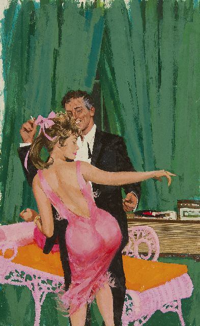 Amerikaanse School, 20e eeuw   | The Sex Twist, gouache op board 50,5 x 36,2 cm, te dateren ca. 1962