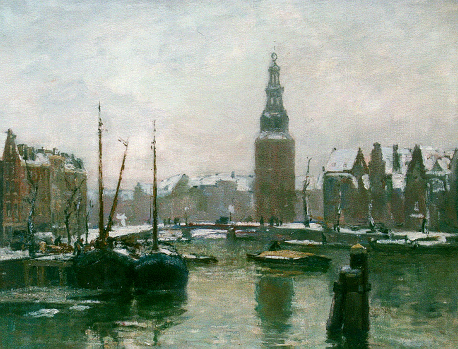 David Schulman Paintings prev. for Sale A winter landscape with the