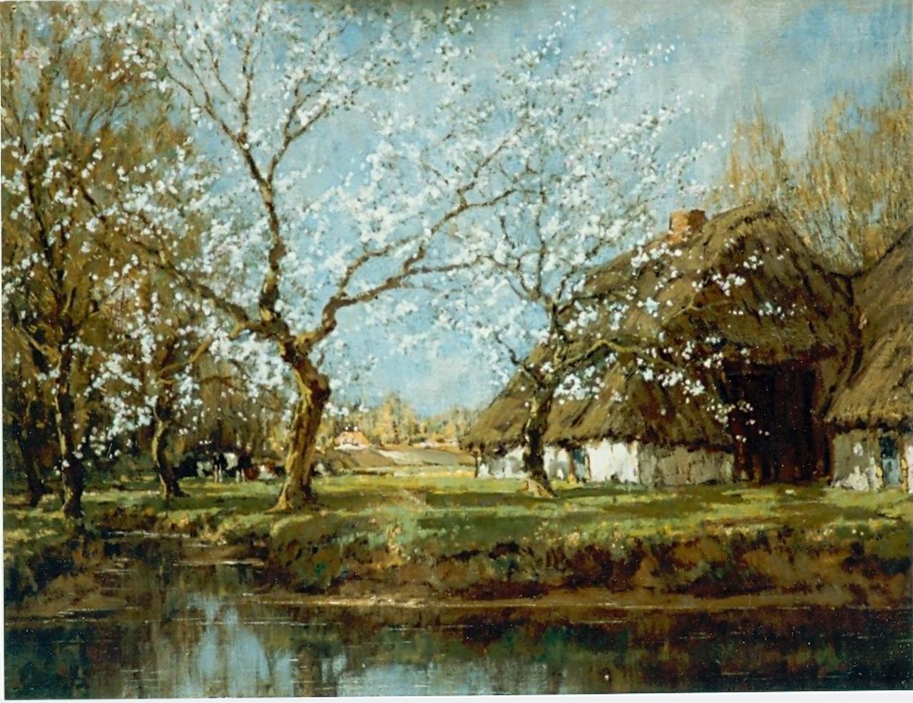 Gorter A.M.  | 'Arnold' Marc Gorter, A blossoming orchard, oil on canvas 67.3 x 84.8 cm, signed l.r.