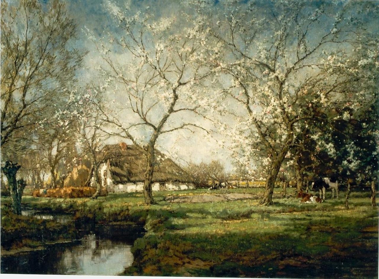 Gorter A.M.  | 'Arnold' Marc Gorter, An orchard, oil on canvas 96.8 x 131.8 cm, signed l.r.