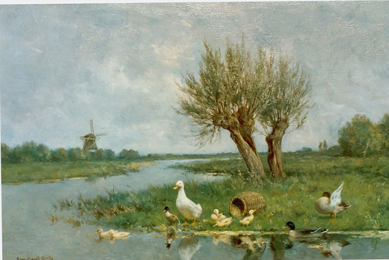 Artz C.D.L.  | 'Constant' David Ludovic Artz, Ducks on the riverbank, oil on canvas 40.7 x 60.5 cm, signed l.l.