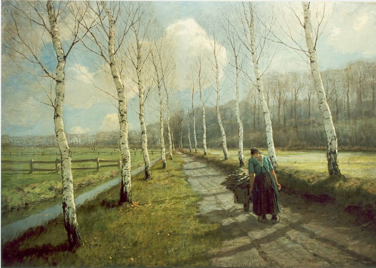 Gorter A.M.  | 'Arnold' Marc Gorter, Gathering wood, oil on canvas 110.7 x 155.7 cm, signed l.r.