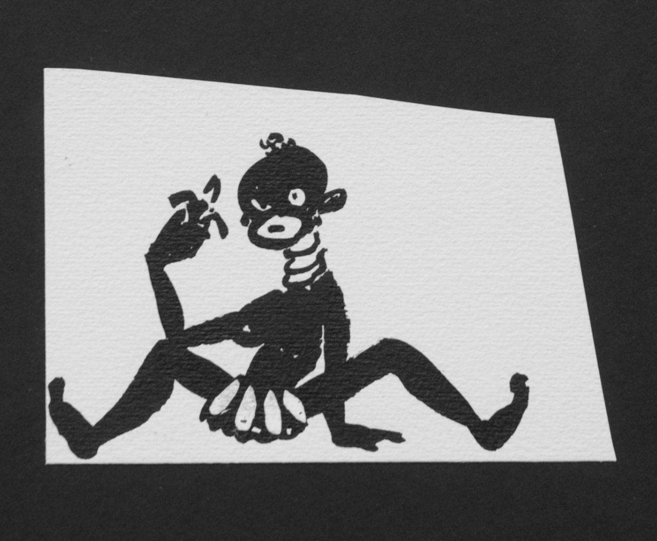 Oranje-Nassau (Prinses Beatrix) B.W.A. van | Beatrix Wilhelmina Armgard van Oranje-Nassau (Prinses Beatrix), Sitting negro, pencil and black ink on paper 8.5 x 12.0 cm, executed August 1960