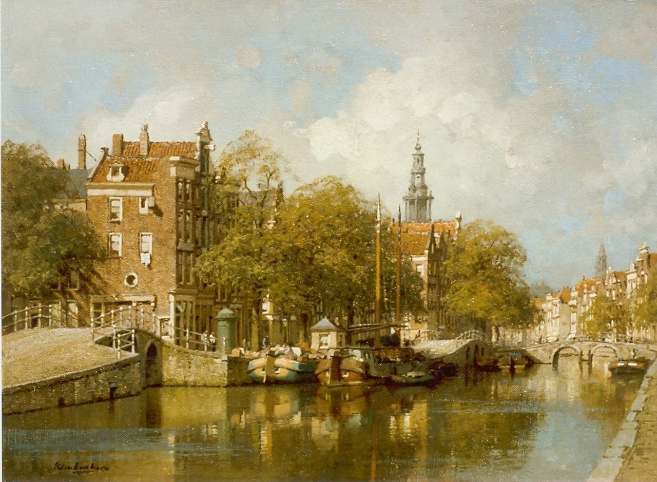 Klinkenberg J.C.K.  | Johannes Christiaan Karel Klinkenberg, A townscape, Amsterdam, oil on canvas 39.2 x 53.0 cm, signed l.l.
