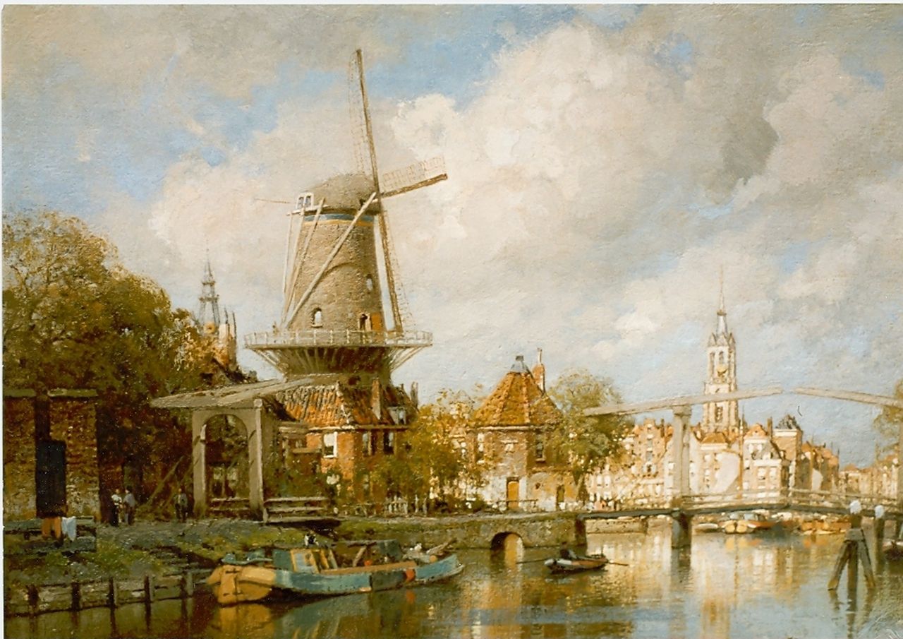 Klinkenberg J.C.K.  | Johannes Christiaan Karel Klinkenberg, View of Delft, oil on canvas 40.0 x 54.0 cm, signed l.r.