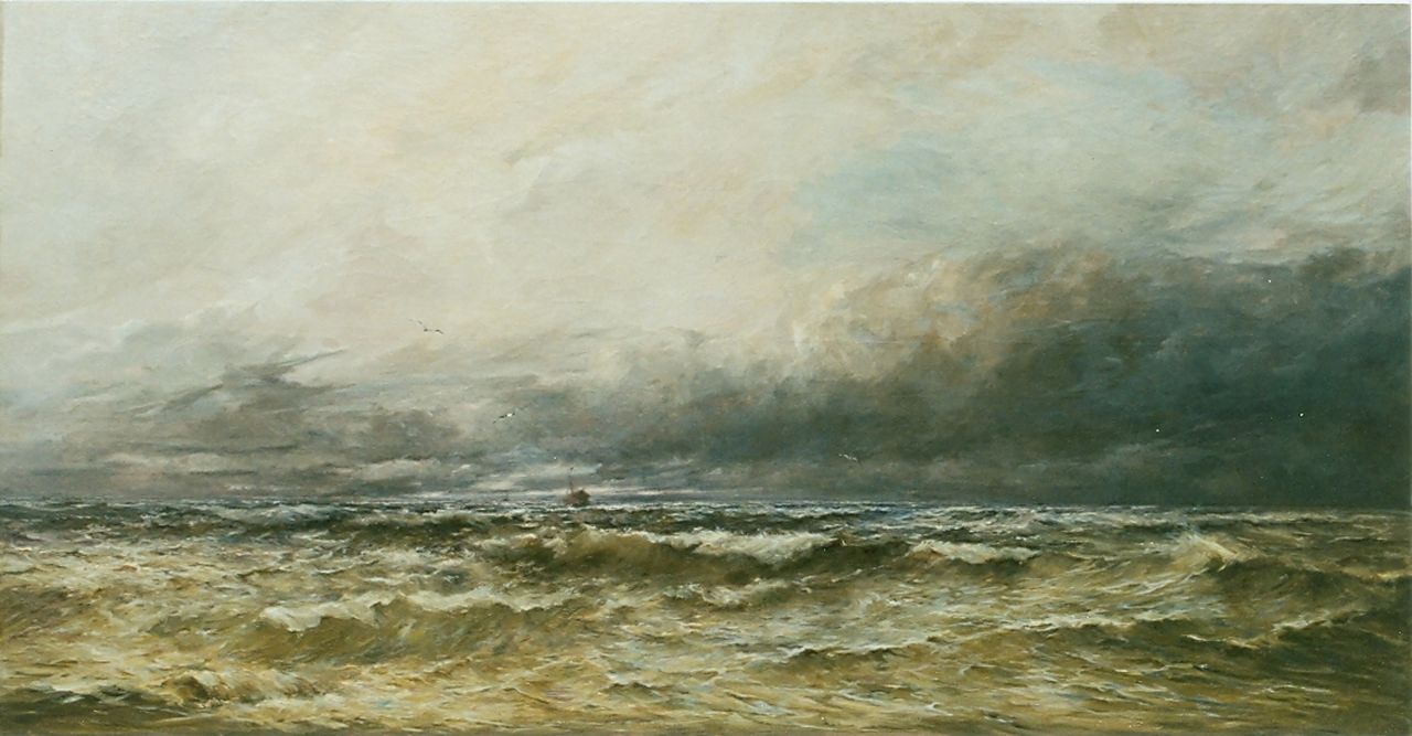 Mesdag H.W.  | Hendrik Willem Mesdag, Sea view, North Sea, oil on canvas 90.0 x 170.0 cm, signed l.r.