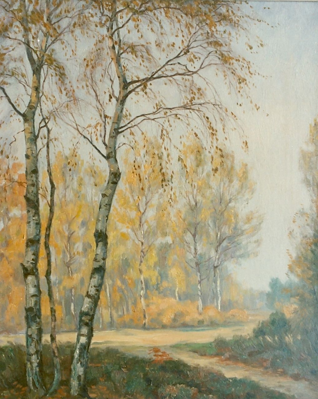 Meijer J.  | Johannes 'Johan' Meijer, Autumn landscape, oil on canvas 50.0 x 40.0 cm, signed l.r.
