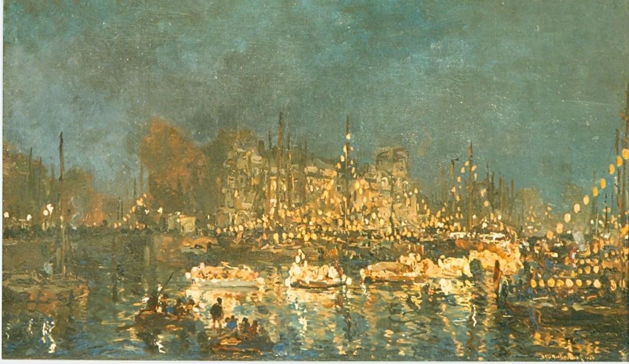 Mastenbroek J.H. van | Johan Hendrik van Mastenbroek, Queensday 1908, oil on canvas 40.5 x 60.5 cm, signed l.r. and dated 1908