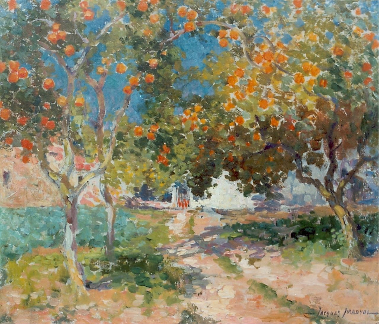 Madiol J.  | Jacob Madiol, Orchard, oil on canvas 45.0 x 52.3 cm, signed l.r.
