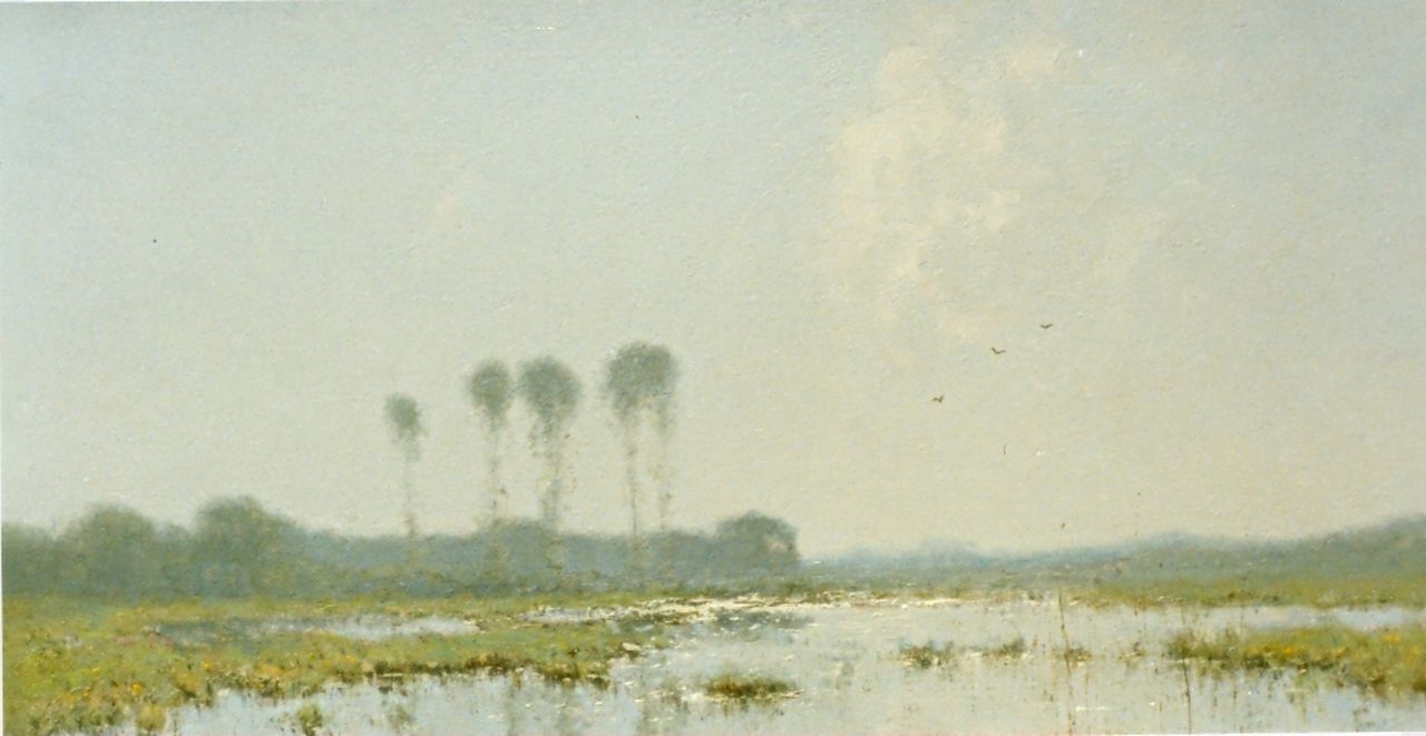 Kuijpers C.  | Cornelis Kuijpers, Polder landscape, oil on canvas 40.8 x 85.6 cm, signed l.r.