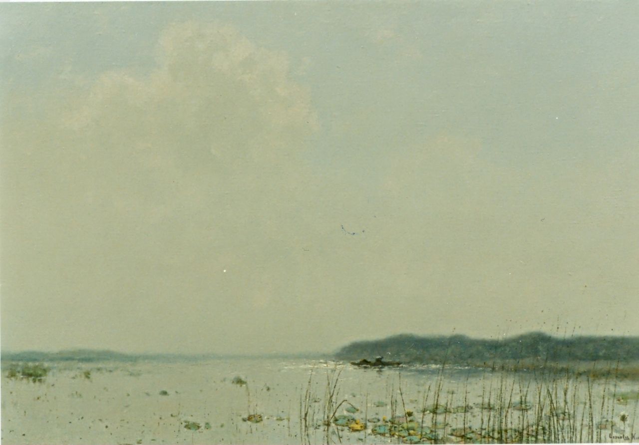 Kuijpers C.  | Cornelis Kuijpers, A lake, oil on canvas 64.0 x 97.0 cm, signed l.r.