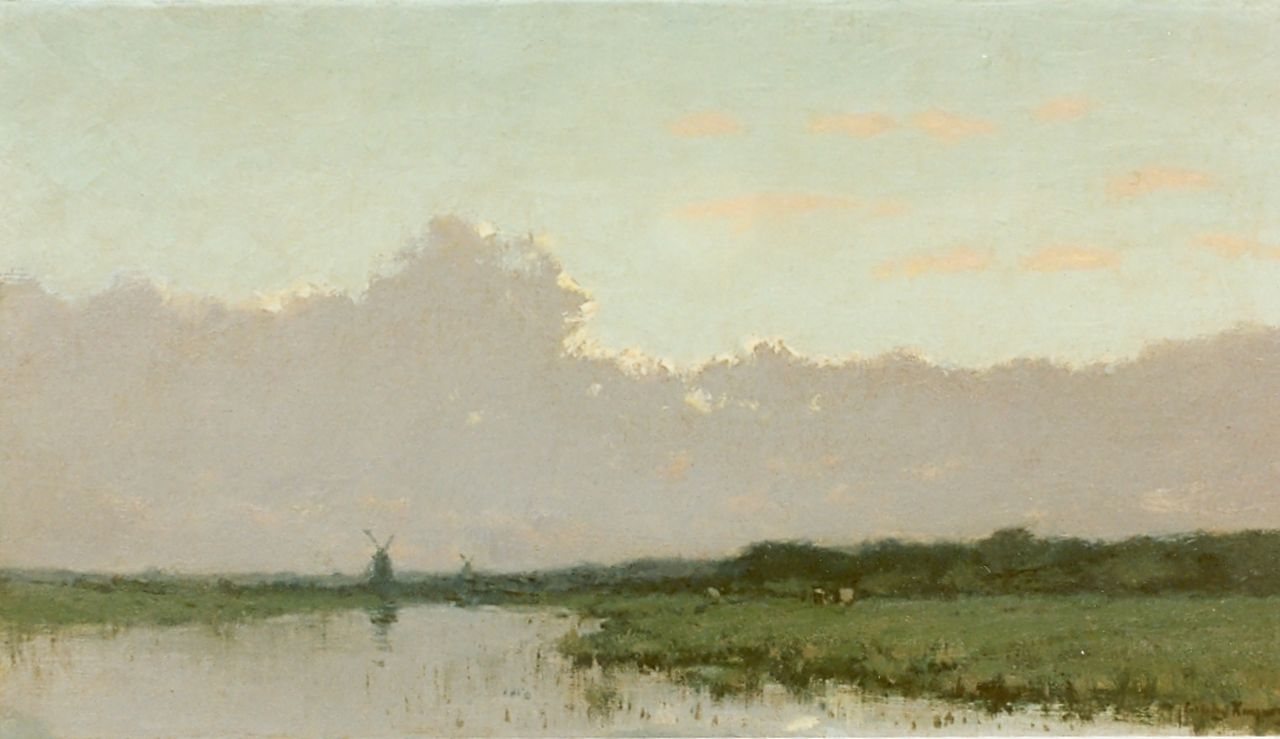 Kuijpers C.  | Cornelis Kuijpers, River landscape, oil on canvas 21.0 x 39.0 cm