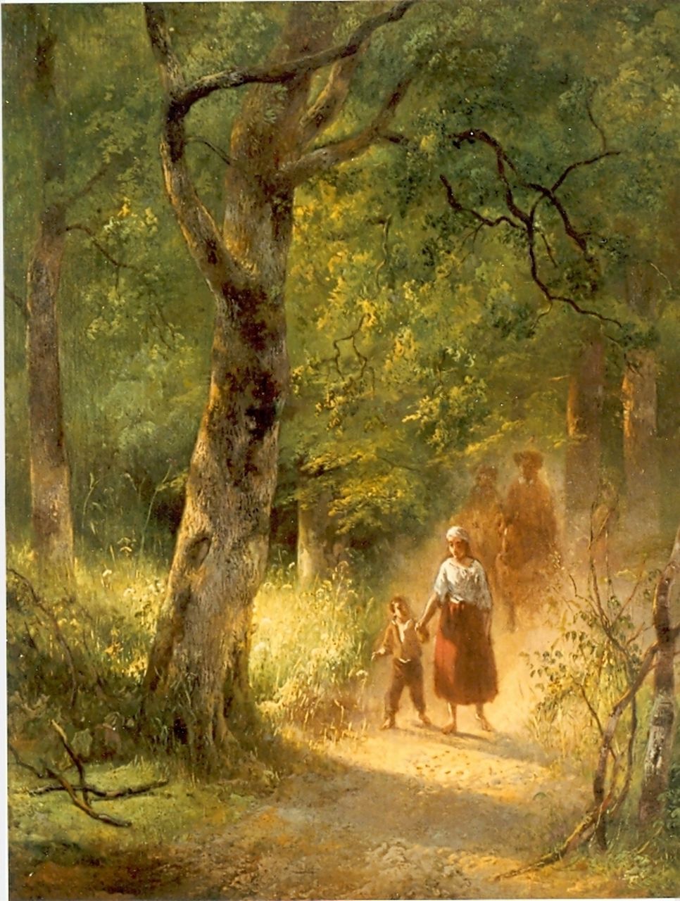 Nuijen W.J.J.  | Wijnandus Johannes Josephus 'Wijnand' Nuijen, Travellers on a path, oil on canvas
