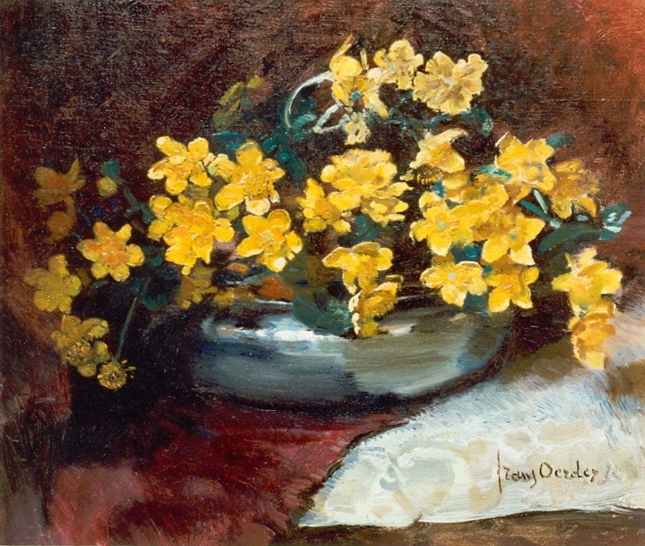 Oerder F.D.  | 'Frans' David Oerder, A flower still life, oil on panel 39.0 x 46.0 cm, signed l.r.