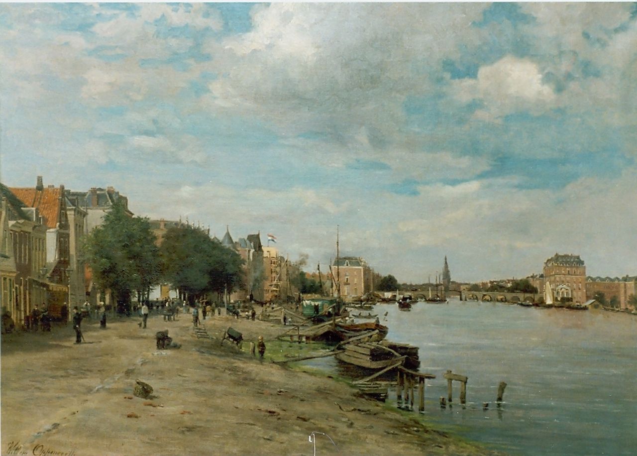 Oppenoorth W.J.  | 'Willem' Johannes Oppenoorth, A view of Amsterdam, oil on canvas 70.8 x 101.0 cm, signed l.l.