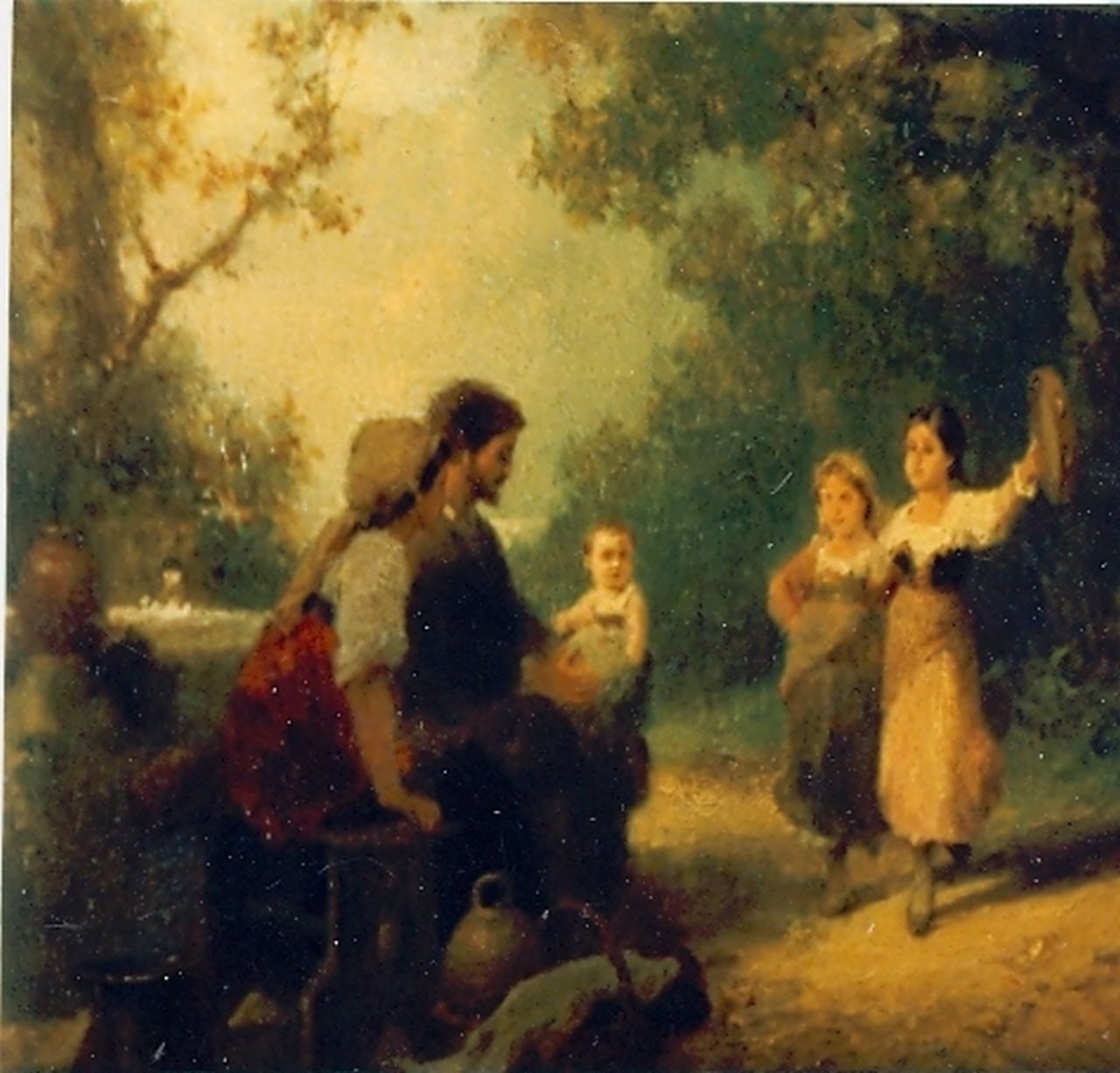 Philippeau K.F.  | Karel Frans 'C.F.' Philippeau, A happy family, oil on panel 18.0 x 21.0 cm