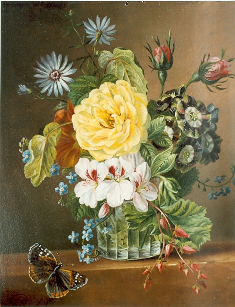 Reekers sr. H.  | Hendrik Reekers sr., Flower still life, oil on panel 30.2 x 25.2 cm, signed l.l.