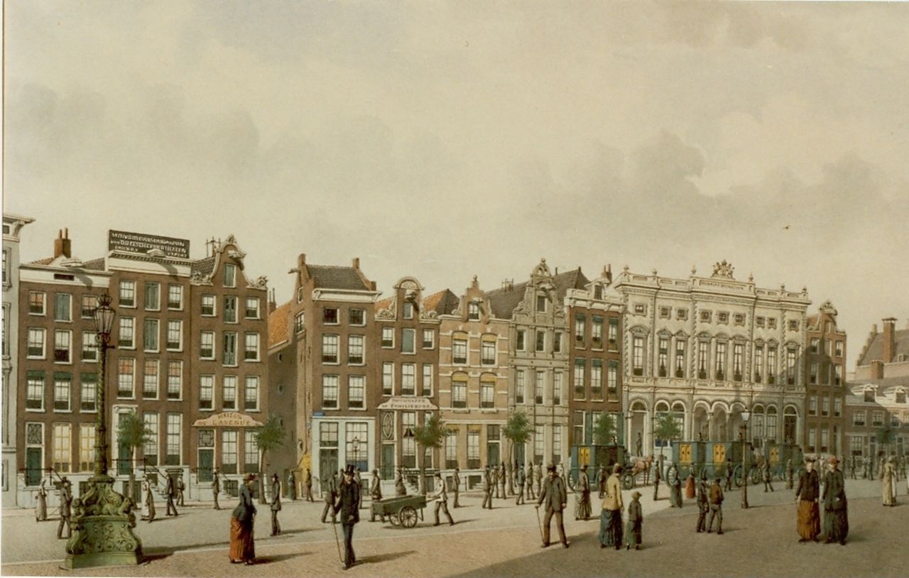 Rieke J.M.A.  | Johan Martinus Anthon Rieke, The post office, Amsterdam, watercolour on paper 32.5 x 50.5 cm, signed l.r.