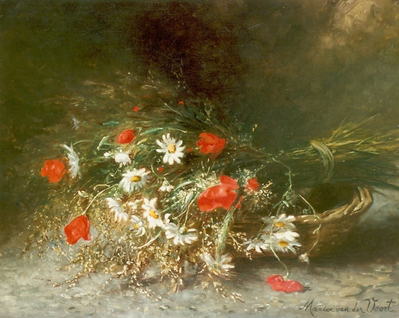Voorst tot Voorst M.V.E.J.A. van | Marie Victoire Elisabeth Josepha Augusta van Voorst tot Voorst, A bouquet, oil on canvas 49.5 x 60.0 cm, signed l.r.