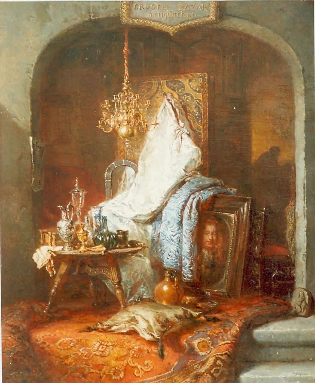 Vos M.  | Maria Vos, Antiques, oil on panel 60.0 x 50.0 cm, signed l.l.