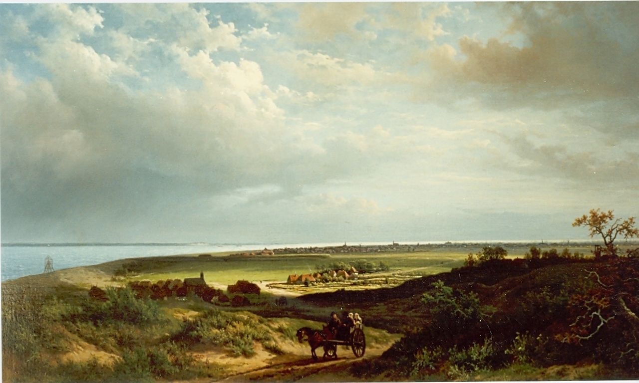 Roth G.A.  | George Andries Roth, View of 'het Friese haf', oil on canvas 77.0 x 123.0 cm, signed l.l.
