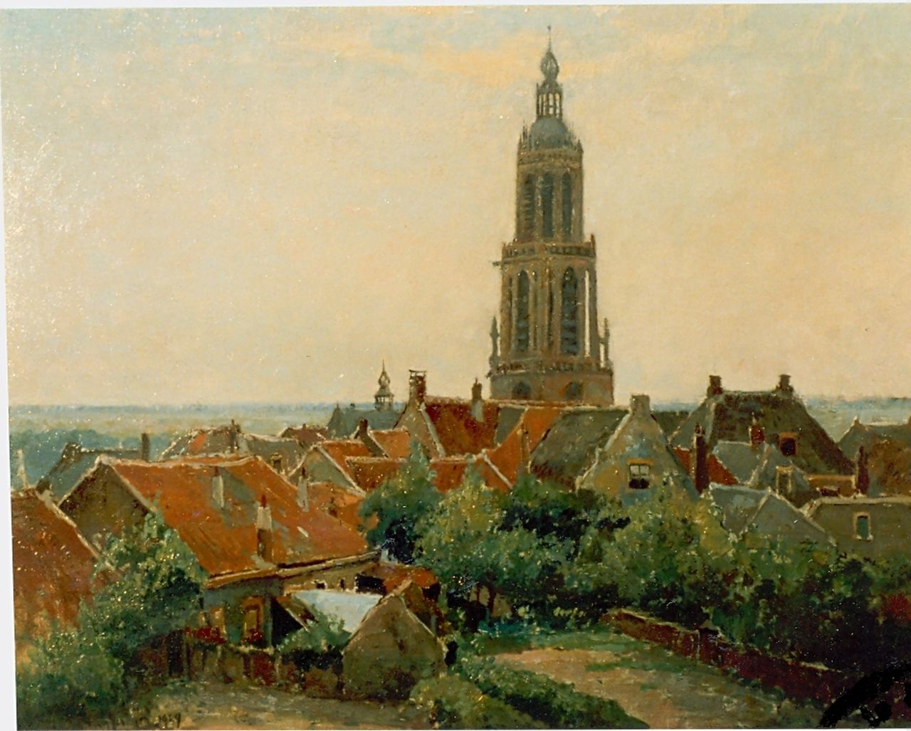 Schagen G.F. van | Gerbrand Frederik van Schagen, View of Rhenen, oil on canvas 59.5 x 73.5 cm, signed l.l. and dated 1929