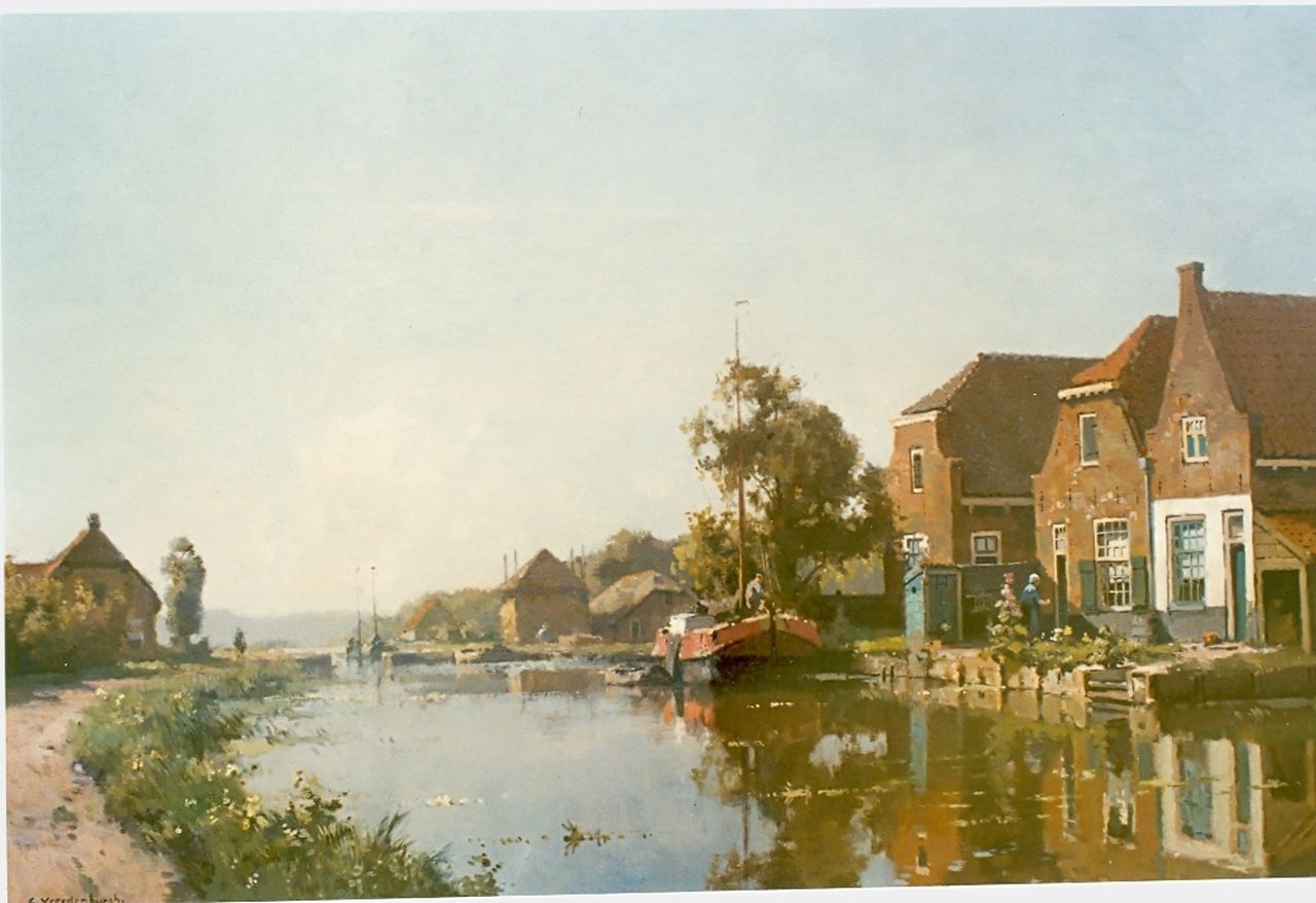 Vreedenburgh C.  | Cornelis Vreedenburgh, River landscape, oil on canvas 58.5 x 88.0 cm, signed l.l.