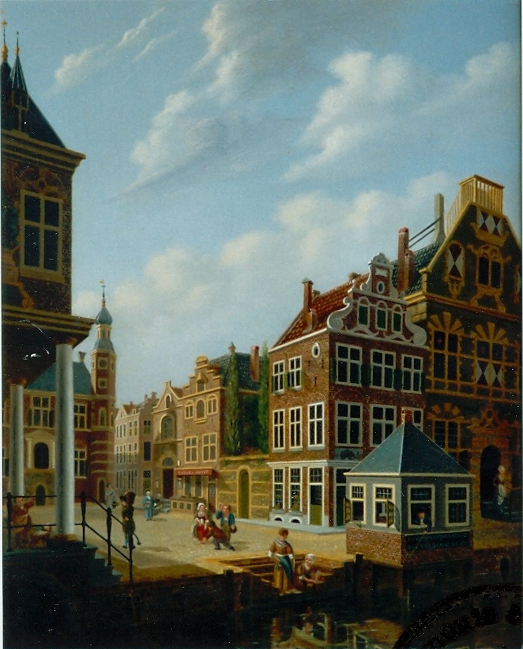 Verheijen J.H.  | Jan Hendrik Verheijen, Townscape, Rotterdam, oil on panel 33.5 x 26.7 cm
