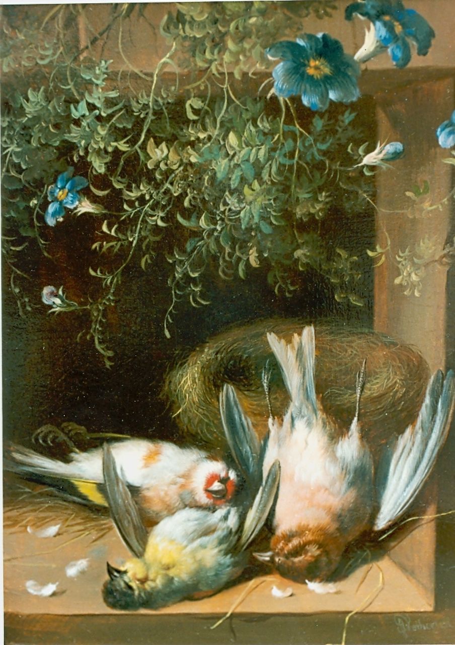 Verhoesen A.  | Albertus Verhoesen, Still life, oil on panel 27.0 x 20.2 cm, signed l.r.