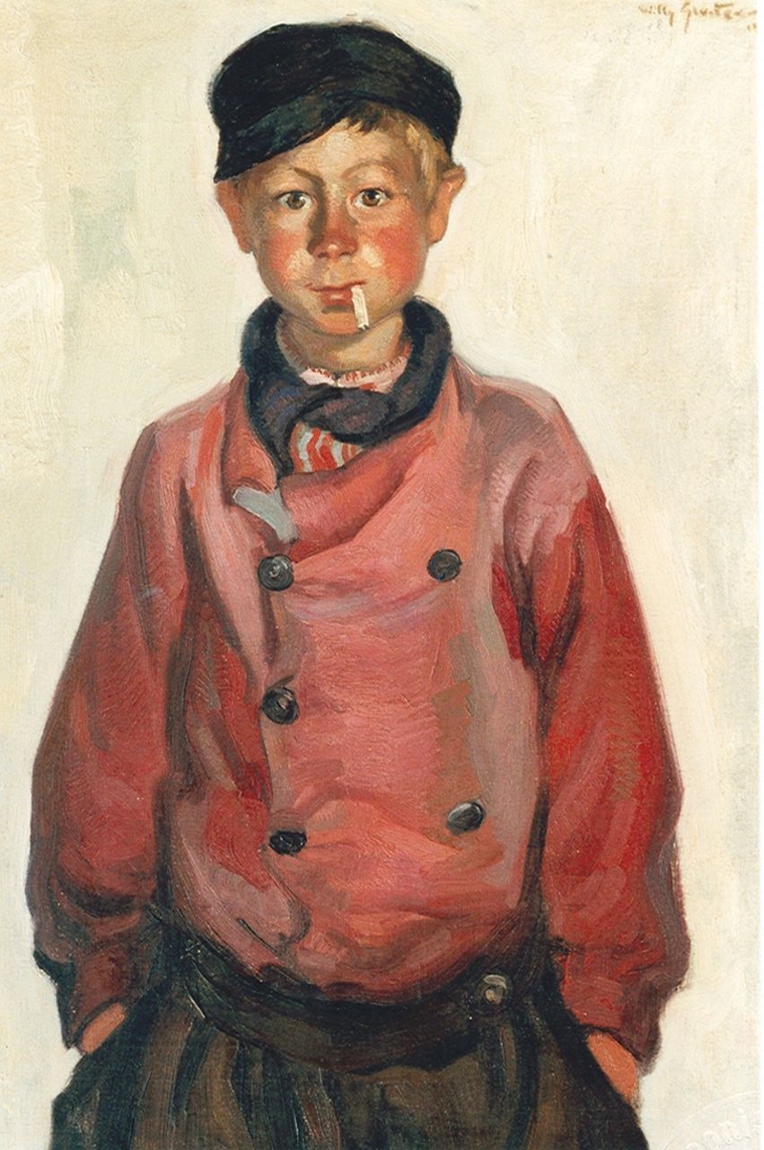 Sluiter J.W.  | Jan Willem 'Willy' Sluiter, Little boy, oil on canvas 80.5 x 60.5 cm, signed u.r. and dated 1911