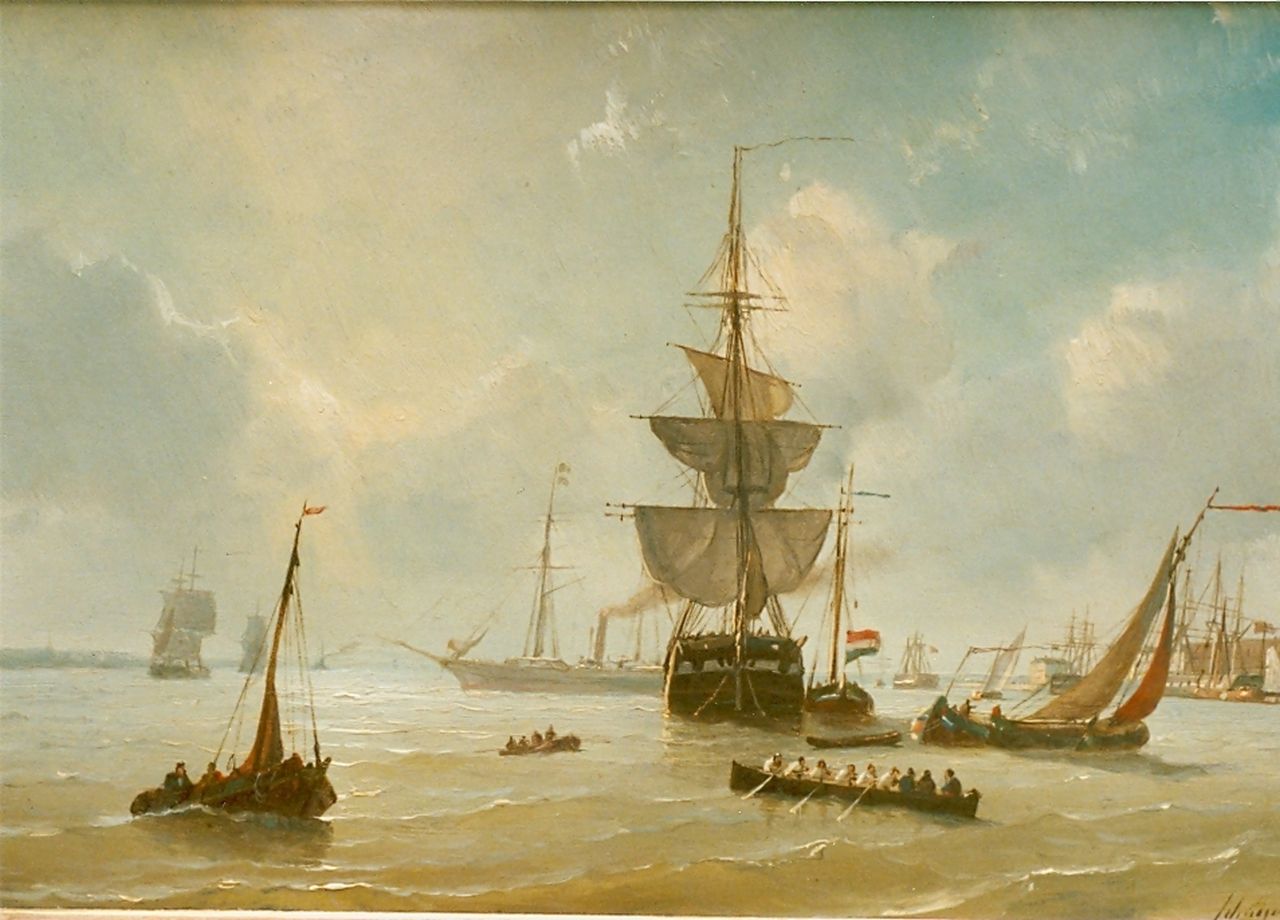 Schiedges P.P.  | Petrus Paulus Schiedges, Navy, oil on panel 23.3 x 34.8 cm, signed l.r. and dated '64