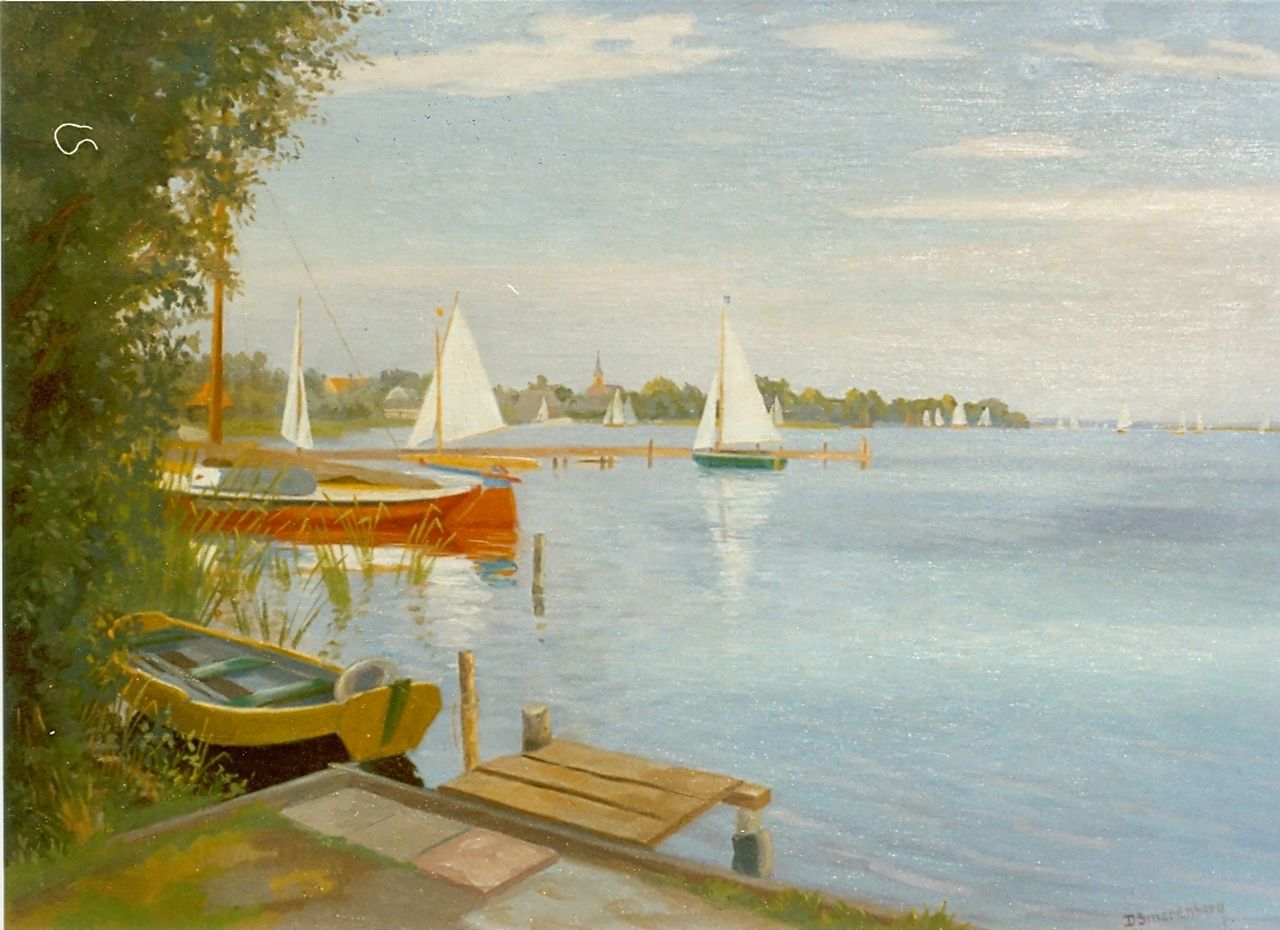 Smorenberg D.  | Dirk Smorenberg, Lake view, oil on canvas 50.0 x 70.3 cm, signed l.r.
