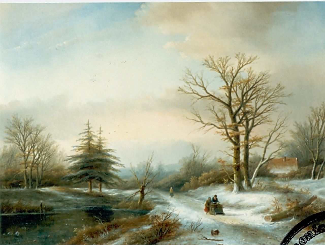Spohler J.J.  | Jan Jacob Spohler, Evening twilight, oil on canvas 52.5 x 73.0 cm, signed l.l.