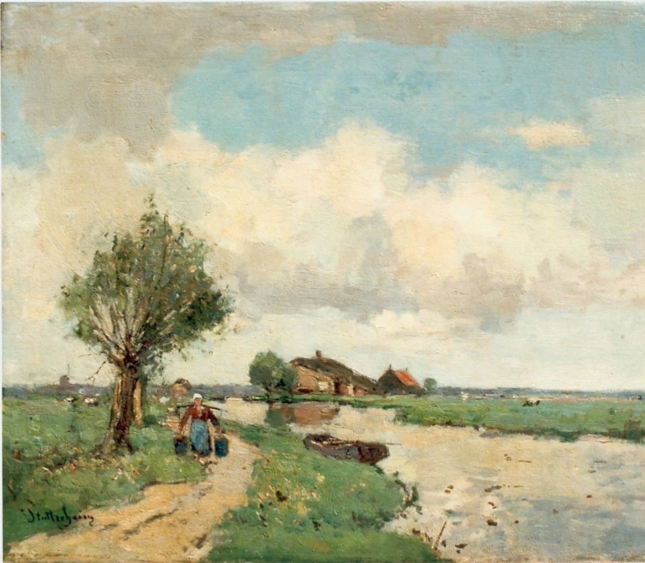 Stutterheim L.P.  | Lodewijk Philippus 'Louis' Stutterheim, Giethoorn, oil on canvas 40.8 x 52.0 cm, signed l.l.