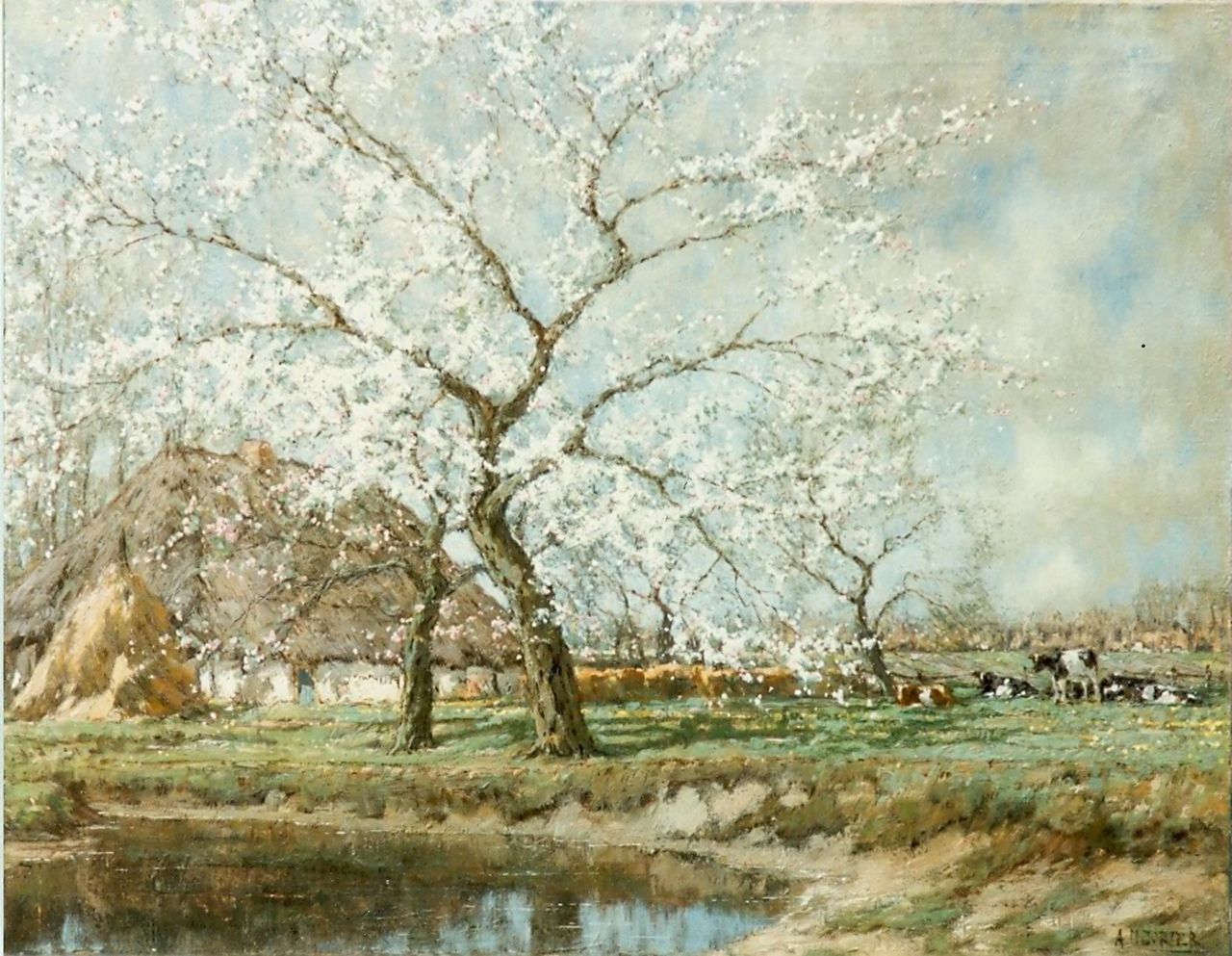 Gorter A.M.  | 'Arnold' Marc Gorter, An orchard, oil on canvas 75.4 x 96.3 cm, signed l.r.