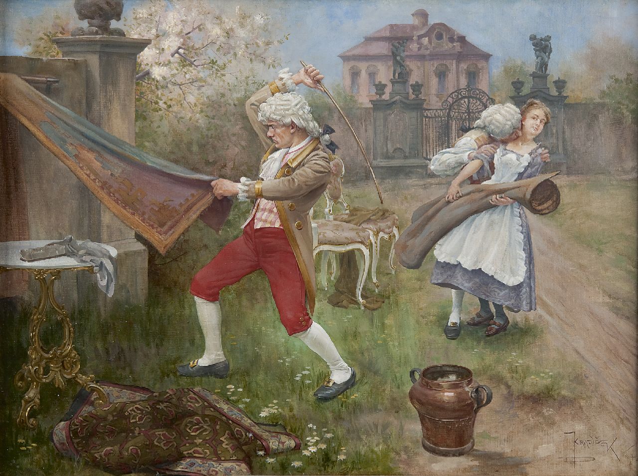 Krajíček J.D.  | Jindřich Duchoslav Krajíček | Paintings offered for sale | Spring fever, oil on canvas 44.3 x 61.0 cm, signed l.r. and dated '94