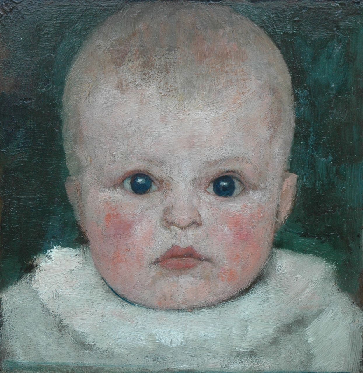 Veth J.P.  | Jan Pieter Veth, Portrait of a child, oil on panel 24.3 x 24.8 cm