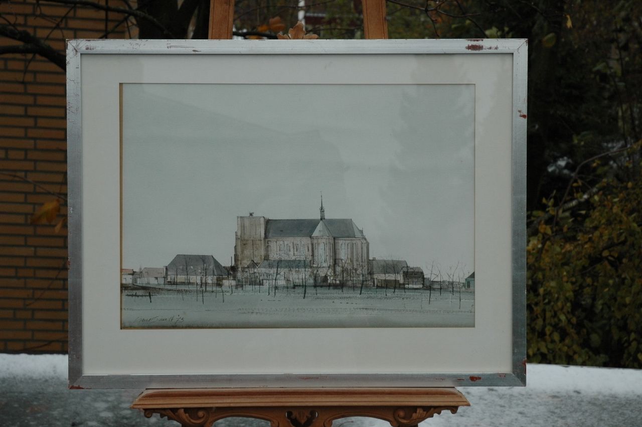 Siewert F.  | Feliciano 'Ciano' Siewert, Country church, watercolour on paper 45.5 x 65.5 cm, signed l.l. and dated '75