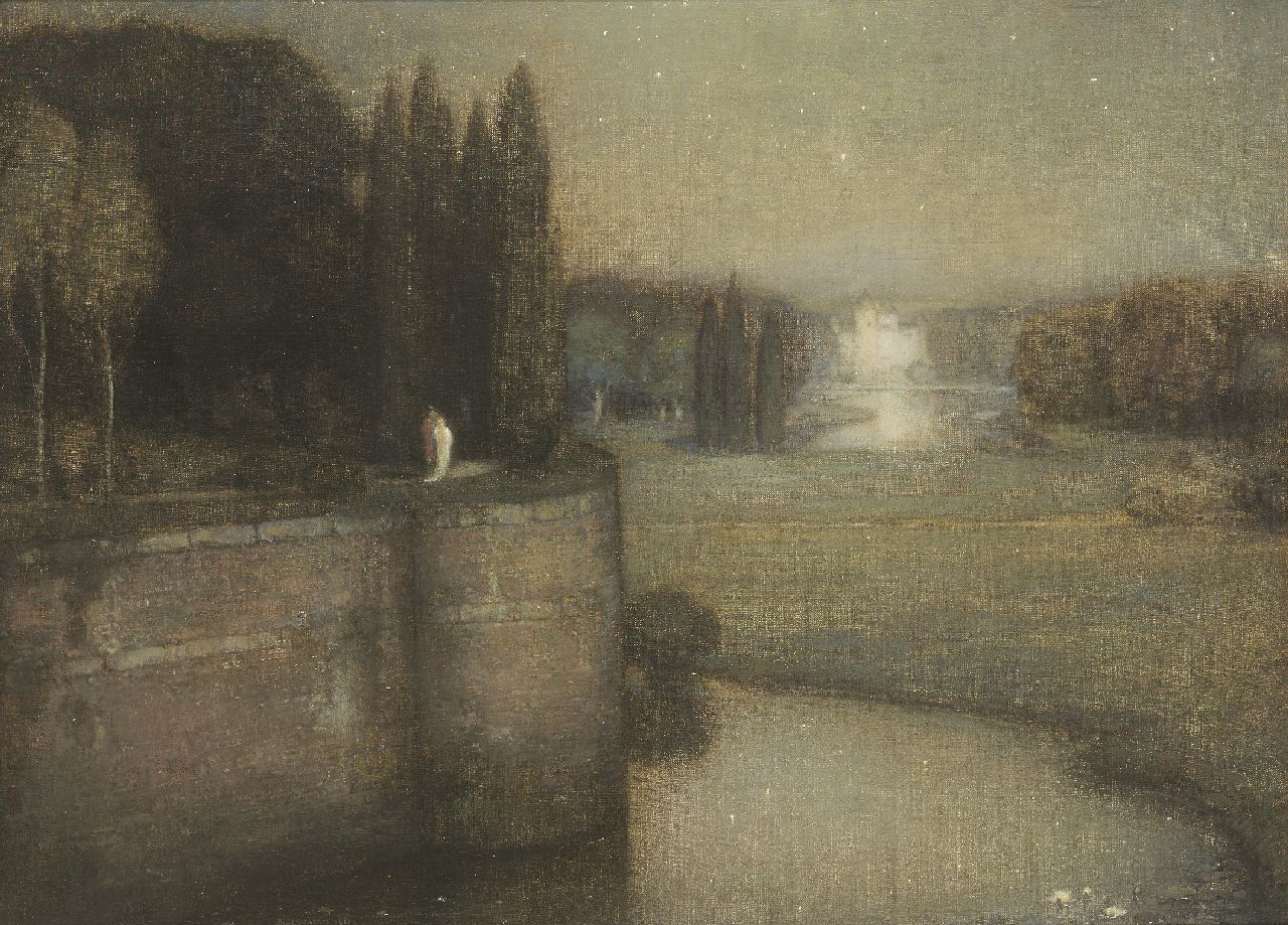 Bogaerts J.J.M.  | Johannes Jacobus Maria 'Jan' Bogaerts, The city wall of 's-Hertogenbosch, oil on canvas 50.2 x 70.3 cm, signed l.l. and dated 1925