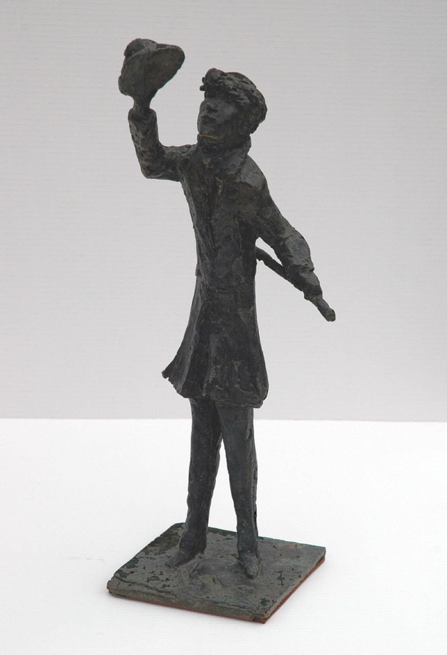 Nahmer Th. van der | Theo van der Nahmer, Bonjour!, bronze 30.5 cm