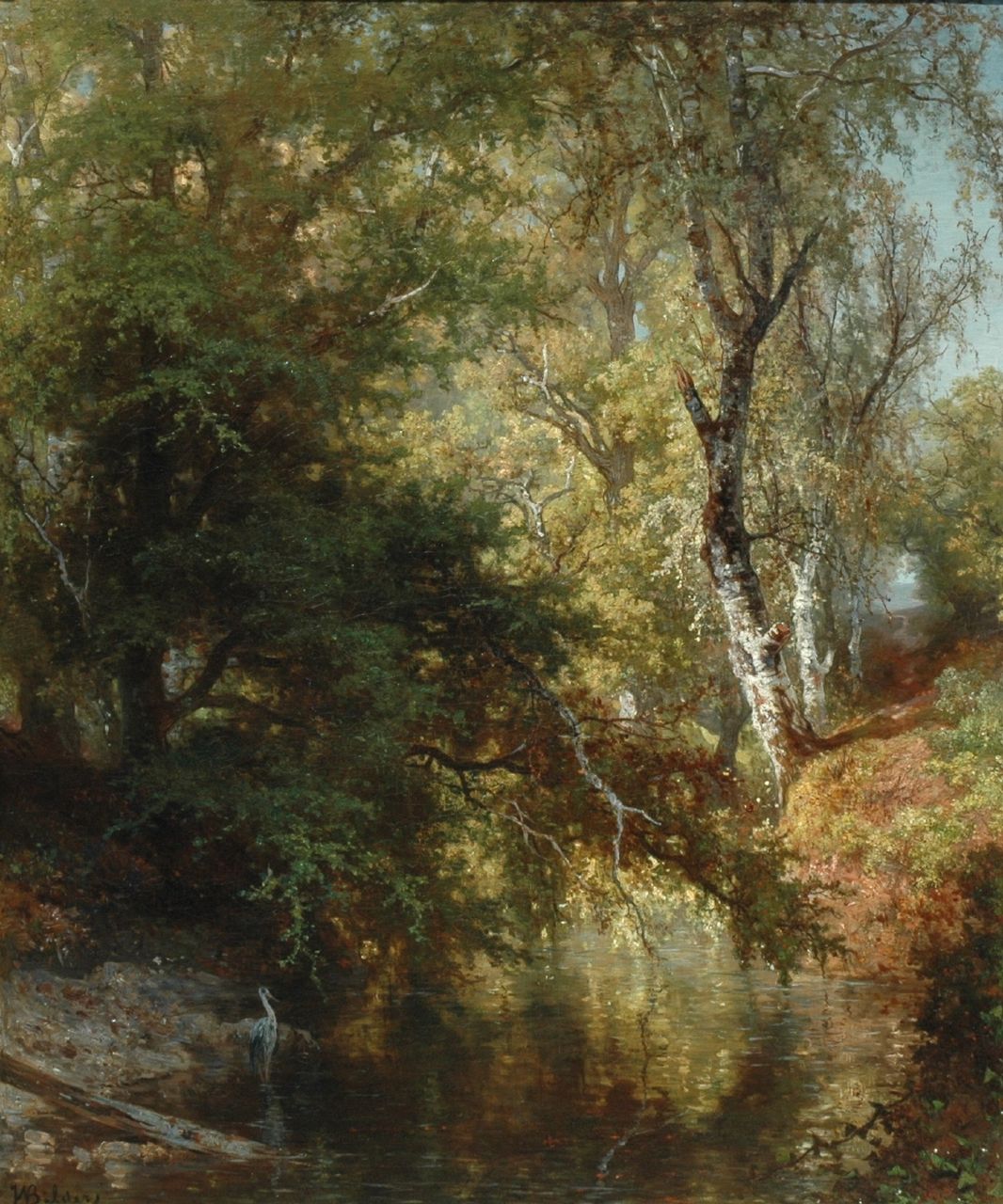 Bilders J.W.  | Johannes Warnardus Bilders, A view of the 'Renkumse beek', oil on canvas 96.0 x 80.0 cm, signed l.l.