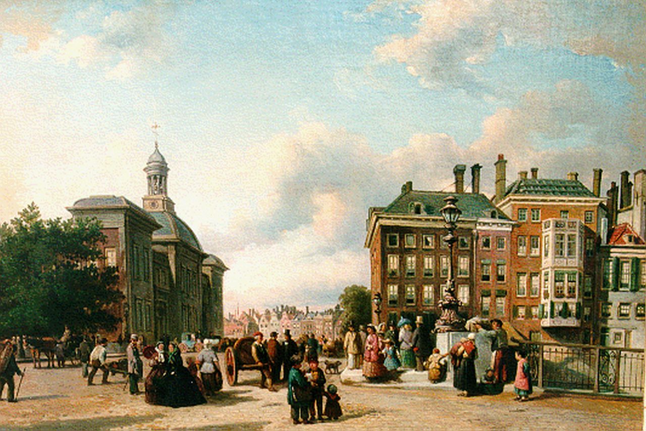 Bommel E.P. van | Elias Pieter van Bommel, Stock Exchange, Rotterdam, oil on canvas 49.5 x 68.5 cm, signed l.r. and dated '65
