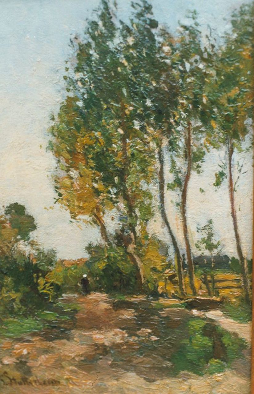 Stutterheim L.P.  | Lodewijk Philippus 'Louis' Stutterheim, A country road, oil on panel 24.8 x 16.4 cm, signed l.l.