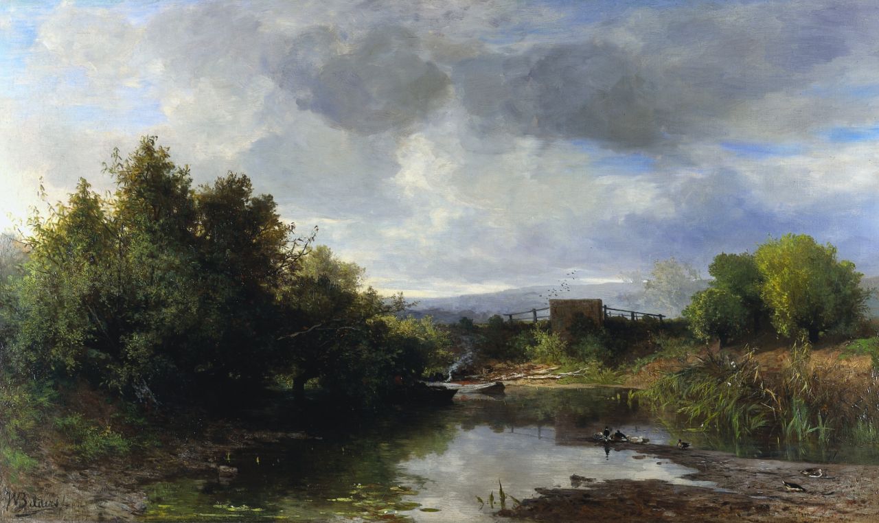 Bilders J.W.  | Johannes Warnardus Bilders, In the Ooij near Nijmegen, oil on canvas 91.0 x 151.0 cm, signed l.l.