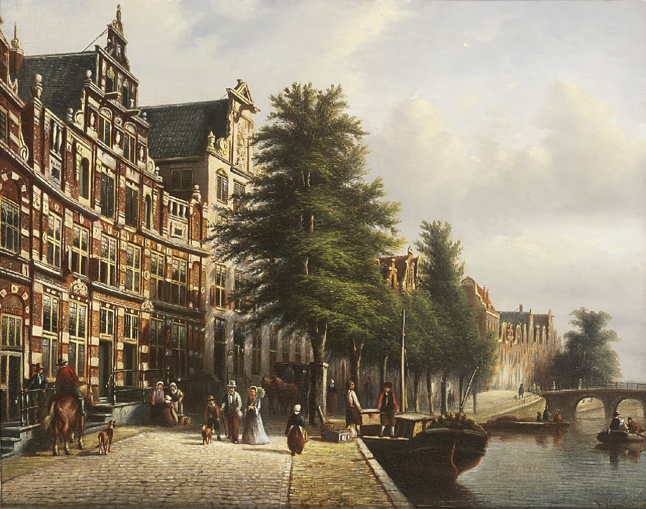 Spohler J.F.  | Johannes Franciscus Spohler, The  Bartolottihuis in Amsterdam (Herengracht 170-172), oil on canvas 35.5 x 44.5 cm, signed l.r. and painted 1879