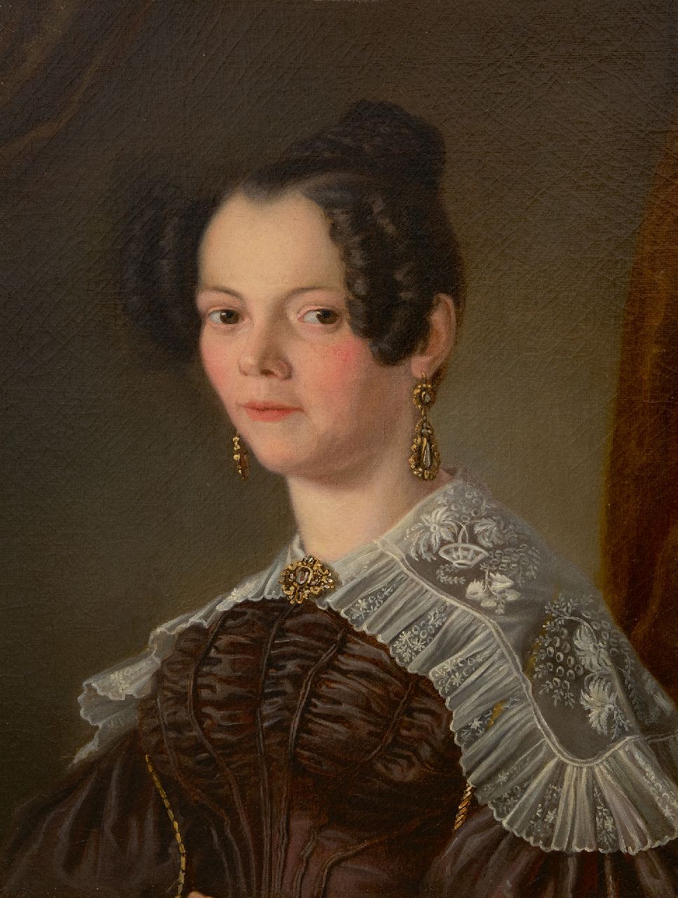 Hollandse School, 19e eeuw   | Hollandse School, 19e eeuw | Paintings offered for sale | Portrait of a lady, oil on canvas 59.4 x 44.5 cm, without frame