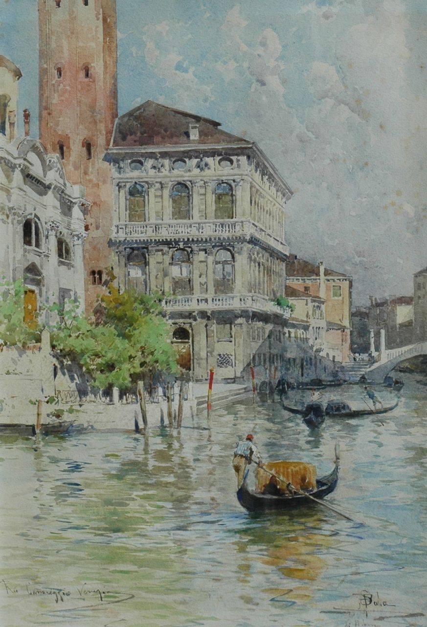 Sala P.  | Paolo Sala, A view of Canareggio, Venice, watercolour on paper 52.5 x 36.9 cm, signed l.r.